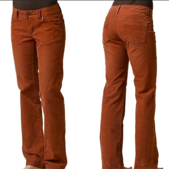 Prana Pants - Prana Burnt Orange Rust Corduroy Straight Leg Pant
